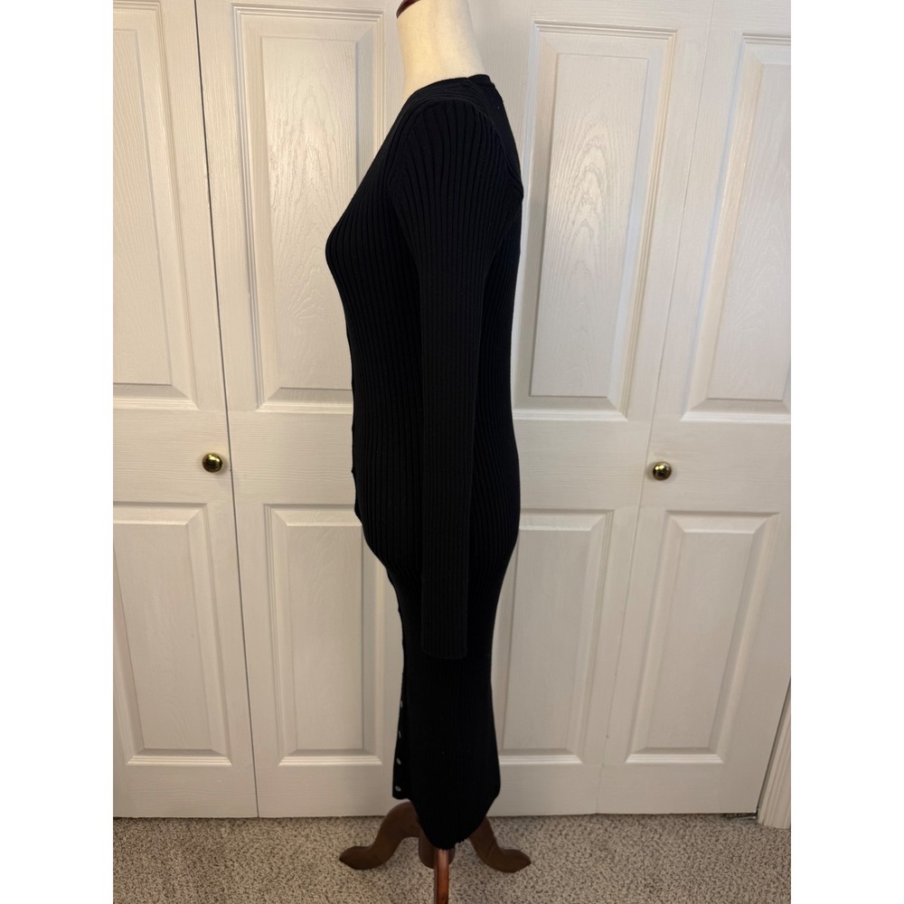 NWT 525 America Born in Bklyn Ribbed Button Front Maxi Cardigan Sweater Dress  M - Picture 6 of 9